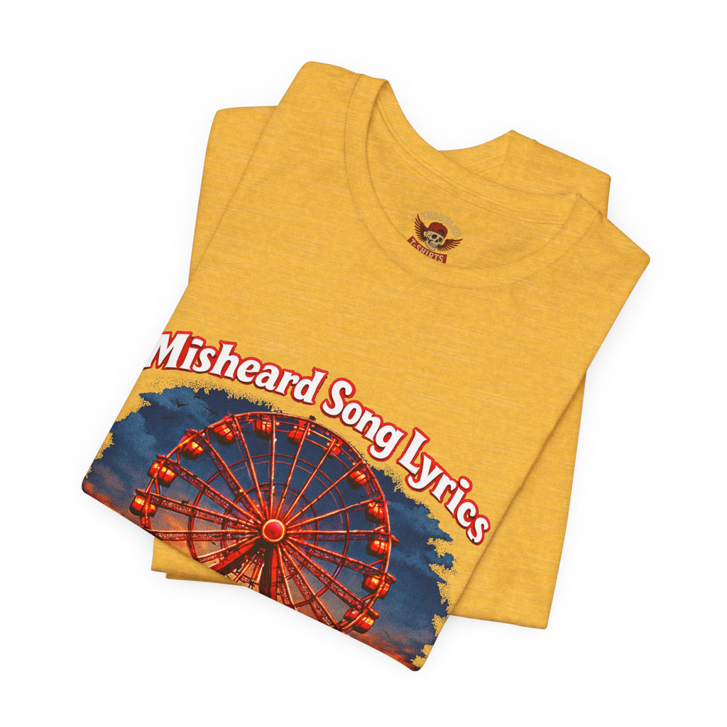 Love is a Ferris Wheel T-Shirt — Misheard Lyrics Tee Love is a Battlefield by Pat Benatar