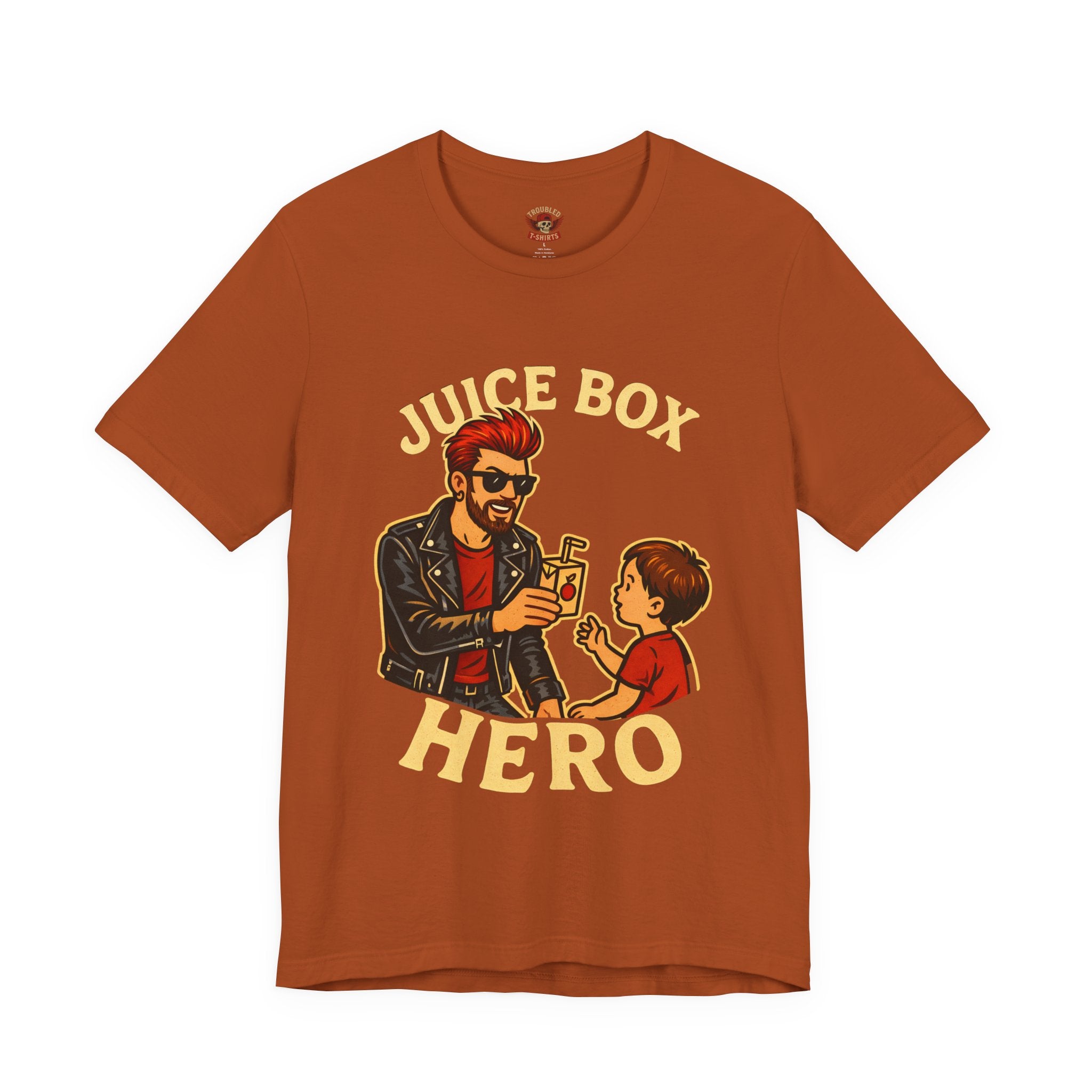 Funny Dad T-Shirt — "Dad Is a Rock Star" Juicebox Dad Tee