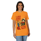 Retro BBQ T‑Shirt — "I Like Pork Butt & Girl Butt" Vintage BBQ Humor Tee