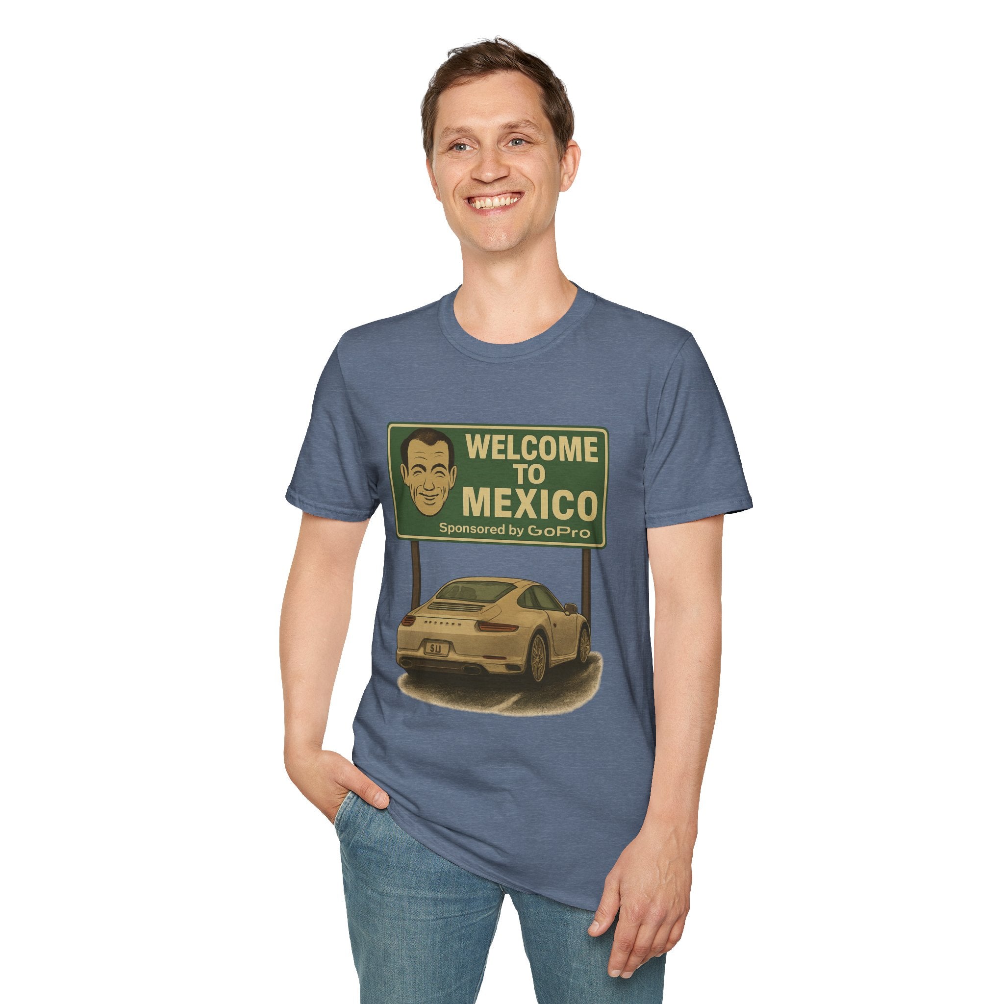 Welcome to Mexico Porsche T-Shirt — 'Welcome to Mexico' Sign Graphic Tee