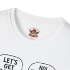 Retro Comic 'Let's Get Naked / We Are Having Ice Cream Like Normal People' Funny Graphic Tee