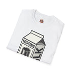 T-Shirt — "Missing 10mm Socket" Milk Carton Mechanics Graphic Tee