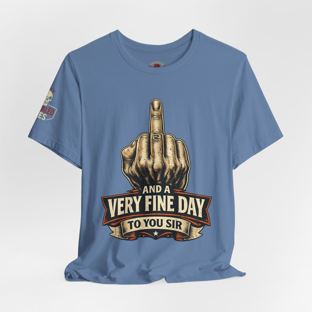 Polite Middle Finger T‑Shirt — Funny Sarcastic Graphic Tee
