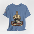 Polite Middle Finger T‑Shirt — Funny Sarcastic Graphic Tee