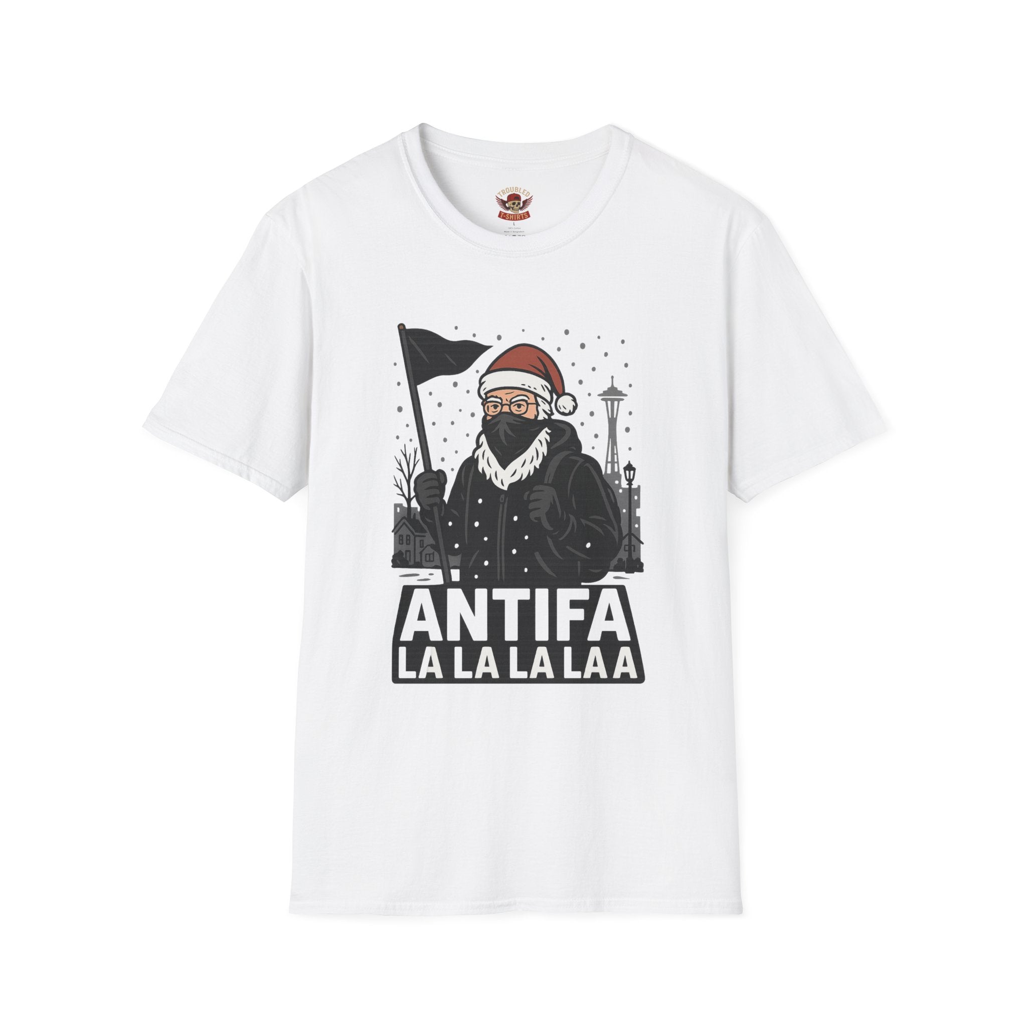 T-Shirt — Antifa 'La La La La' Holiday Graphic Tee