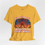 Love is a Ferris Wheel T-Shirt — Misheard Lyrics Tee Love is a Battlefield by Pat Benatar