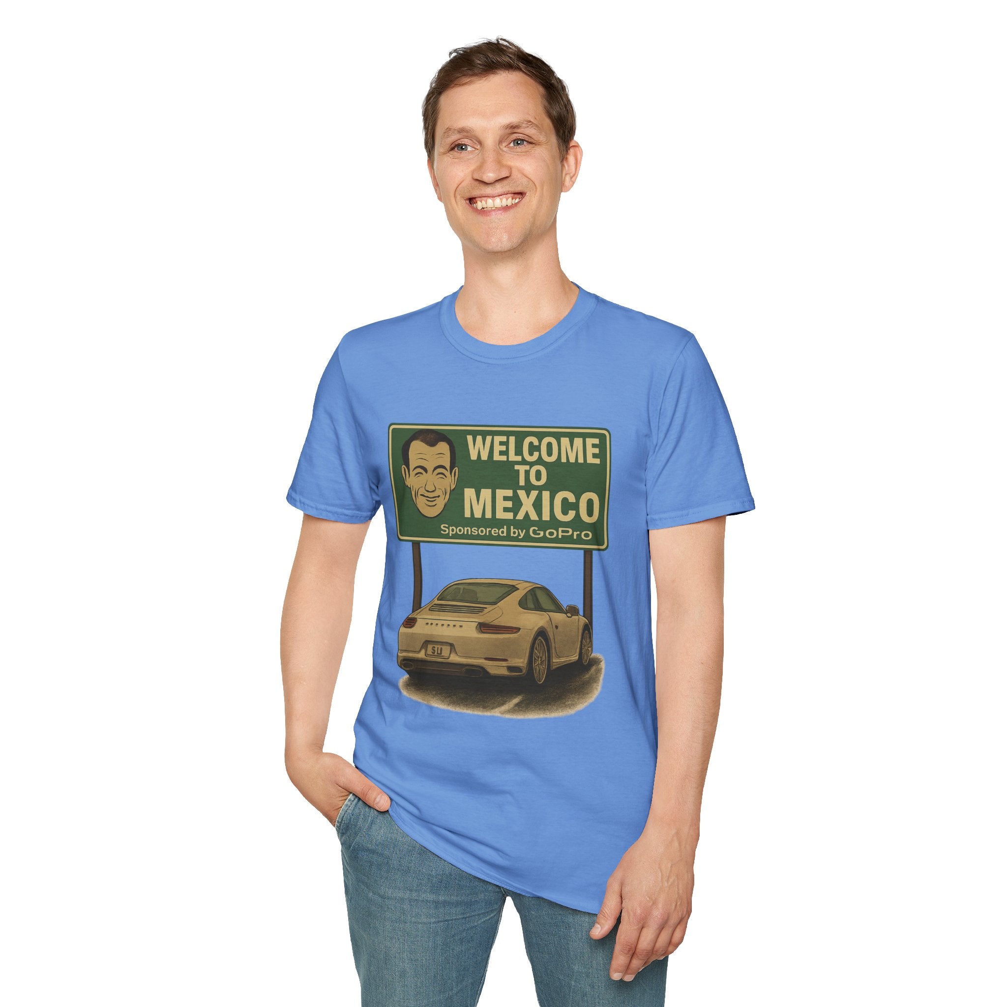 Welcome to Mexico Porsche T-Shirt — 'Welcome to Mexico' Sign Graphic Tee
