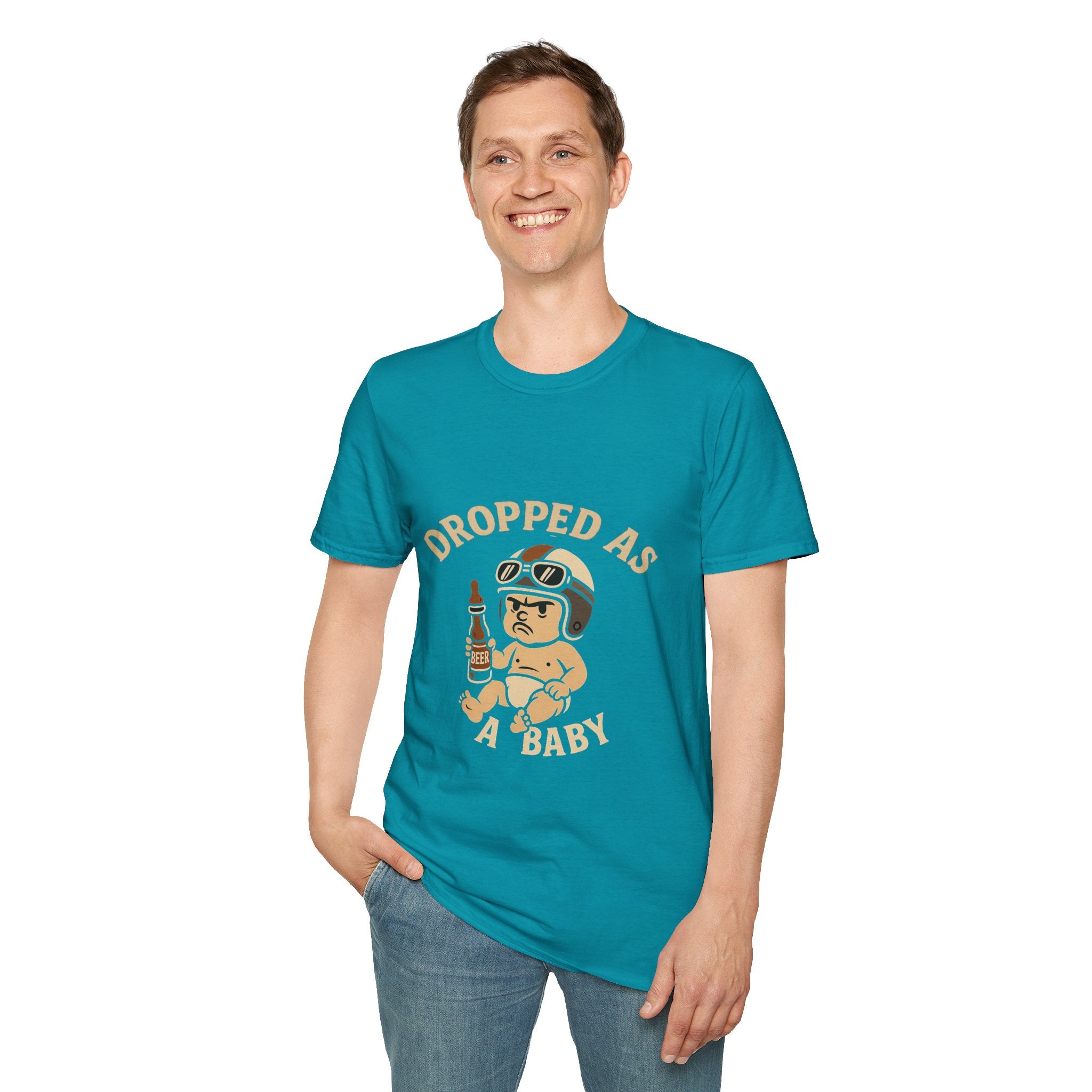 Dropped as a Baby Motorcyclist Unisex T-Shirt -