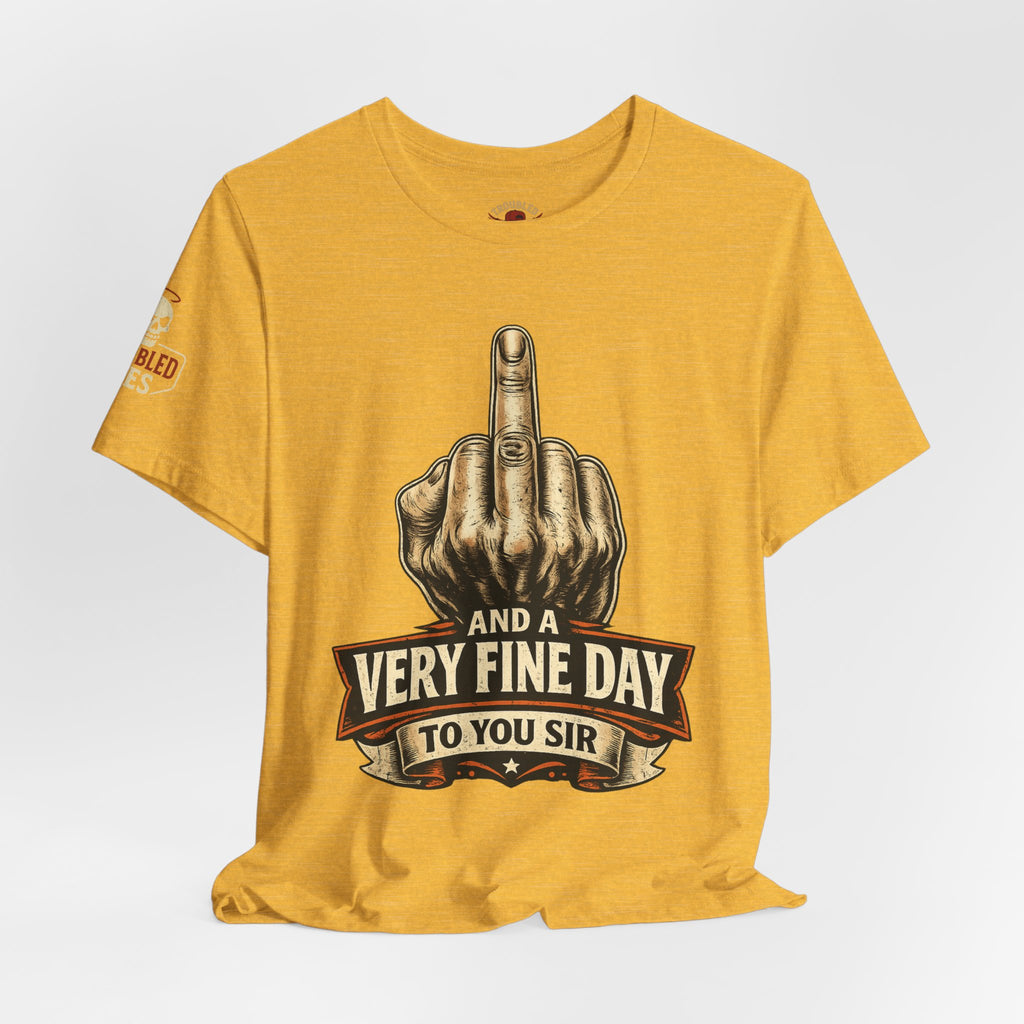 Polite Middle Finger T‑Shirt — Funny Sarcastic Graphic Tee