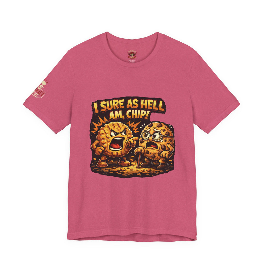 Funny Peanut Butter Cookie Yelling at Chocolate Chip Cookie T‑Shirt