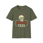 Troubled Tees Graphic T-Shirt — Skull Halo Vintage Logo Tee