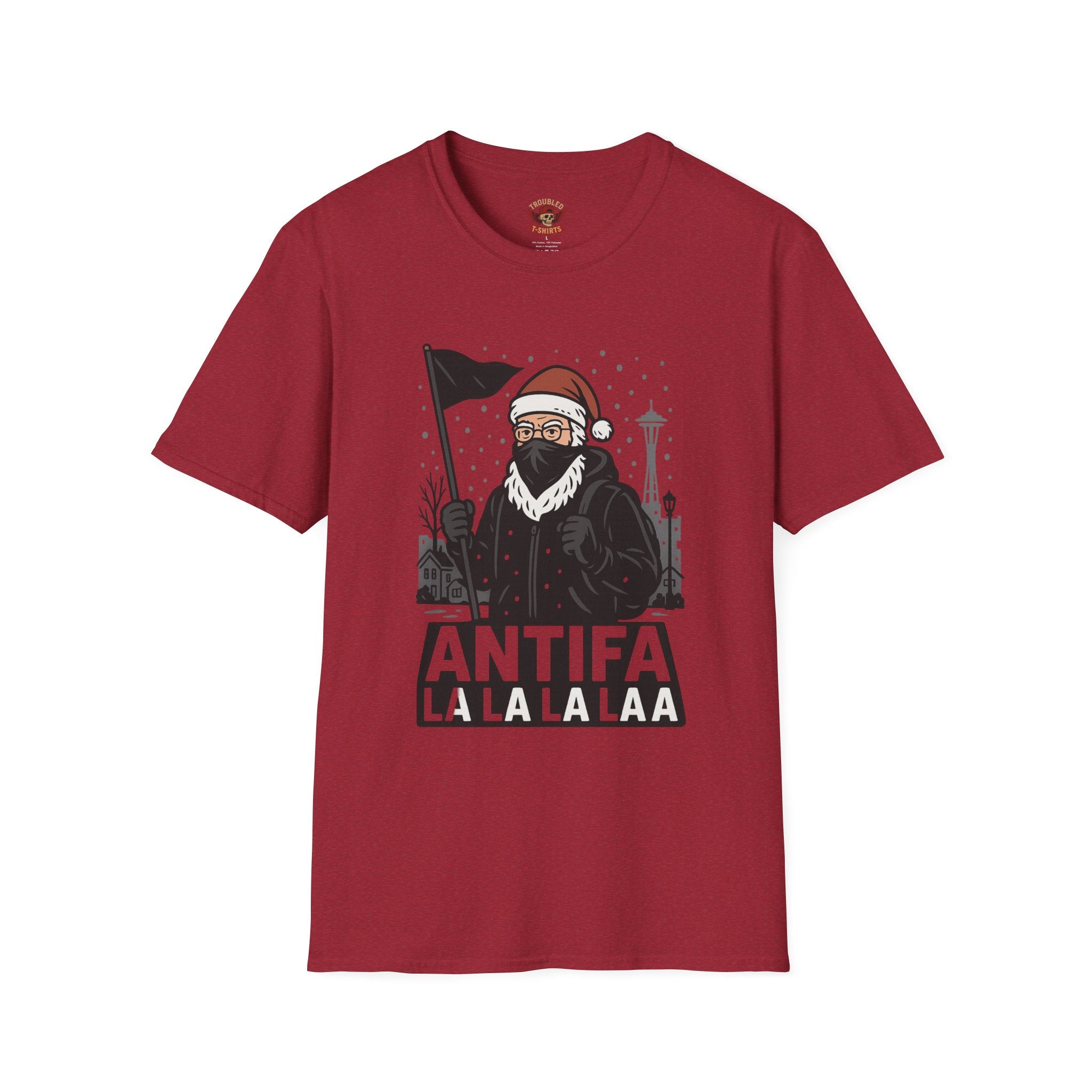 T-Shirt — Antifa 'La La La La' Holiday Graphic Tee