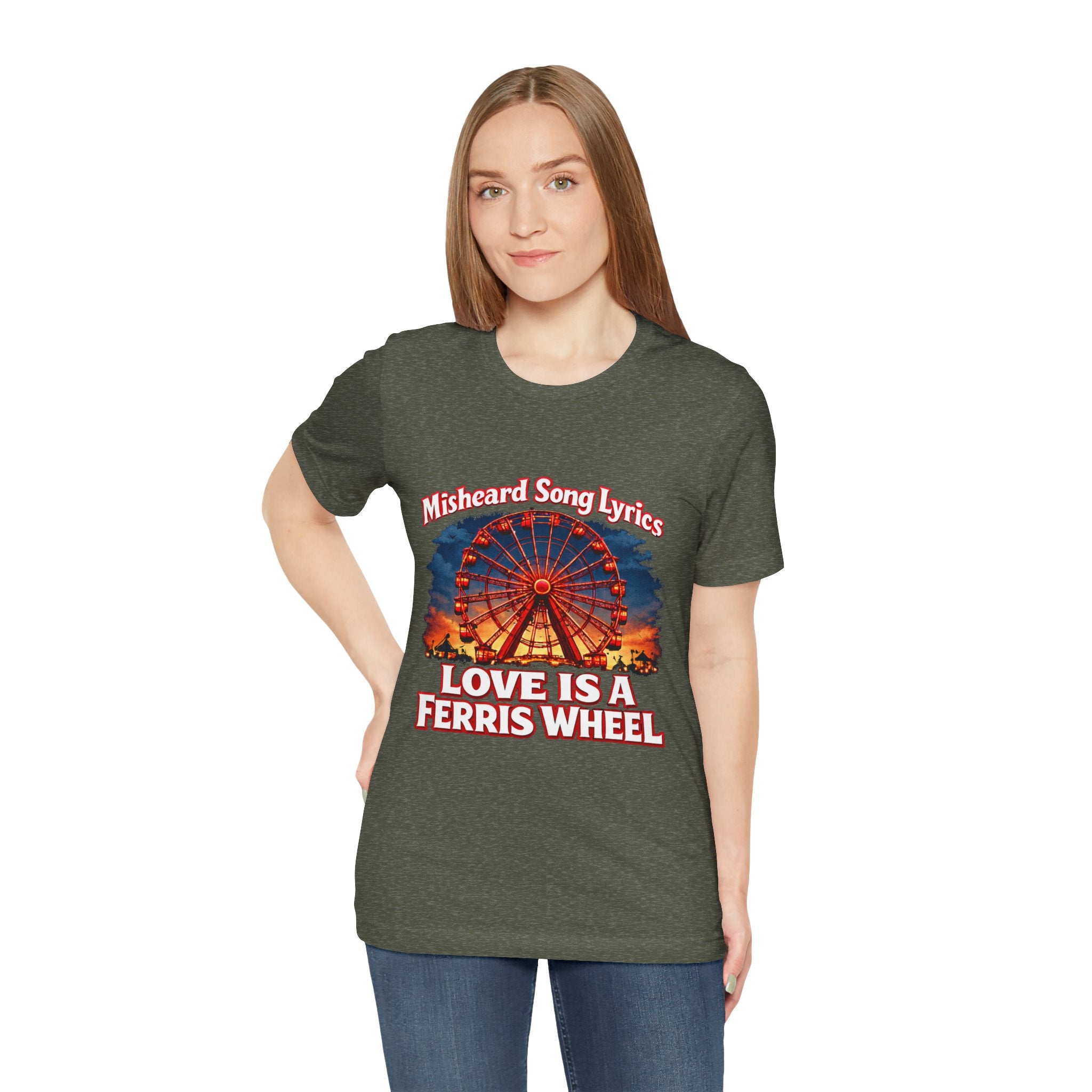 Love is a Ferris Wheel T-Shirt — Misheard Lyrics Tee Love is a Battlefield by Pat Benatar