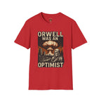 Orwell Was an Optimist T-Shirt — Dystopian Skull & Mushroom Cloud Graphic Tee