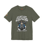 "Get Busy Livin' or Get Busy Dying, So Buy the Bike" T-Shirt — Funny Skeleton Biker Tee