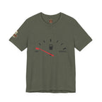 I Am Far From Normal Gas Gauge T-Shirt — Funny Retro Car Quote Tee