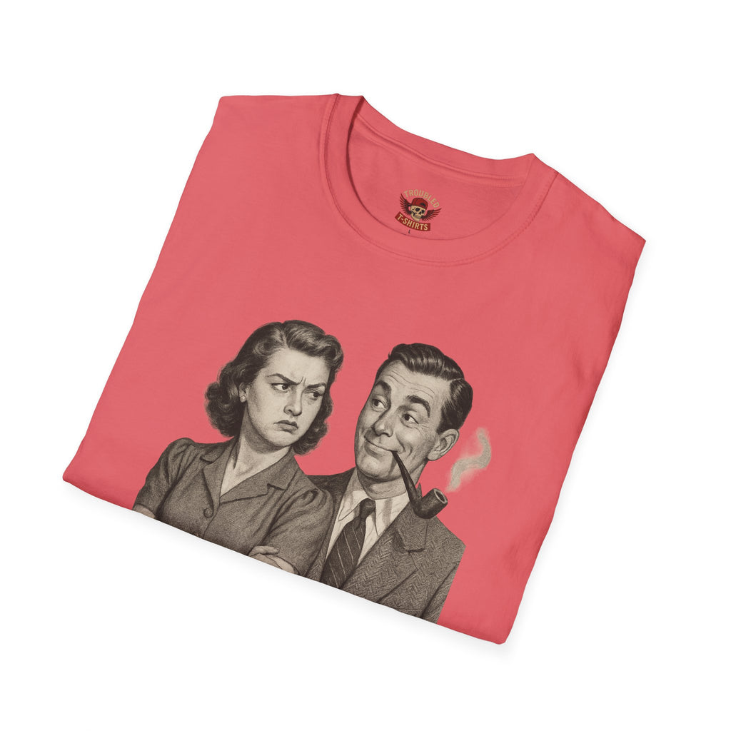 Vintage Couple T‑Shirt — "Can You Just Hug Me Normal?" Retro Humor Tee