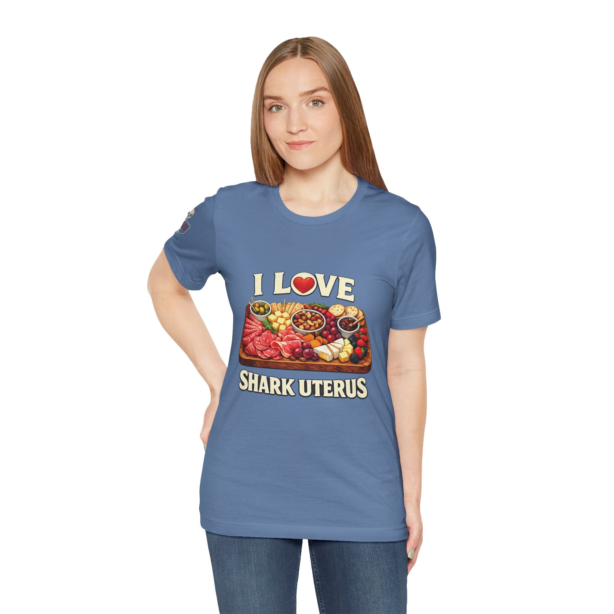 Shark Uterus “I Love Shark Uterus” Charcuterie Foodie Tee