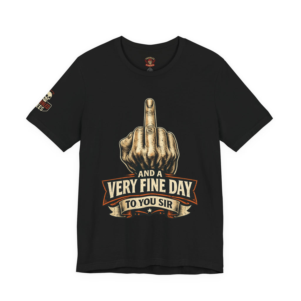 Polite Middle Finger T‑Shirt — Funny Sarcastic Graphic Tee