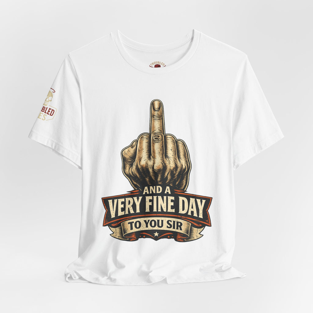 Polite Middle Finger T‑Shirt — Funny Sarcastic Graphic Tee