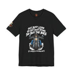 "Get Busy Livin' or Get Busy Dying, So Buy the Bike" T-Shirt — Funny Skeleton Biker Tee