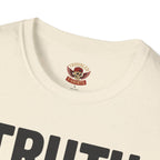 Truth, Lies & GoPro Footage T-Shirt — Funny Statement Tee for Videographers