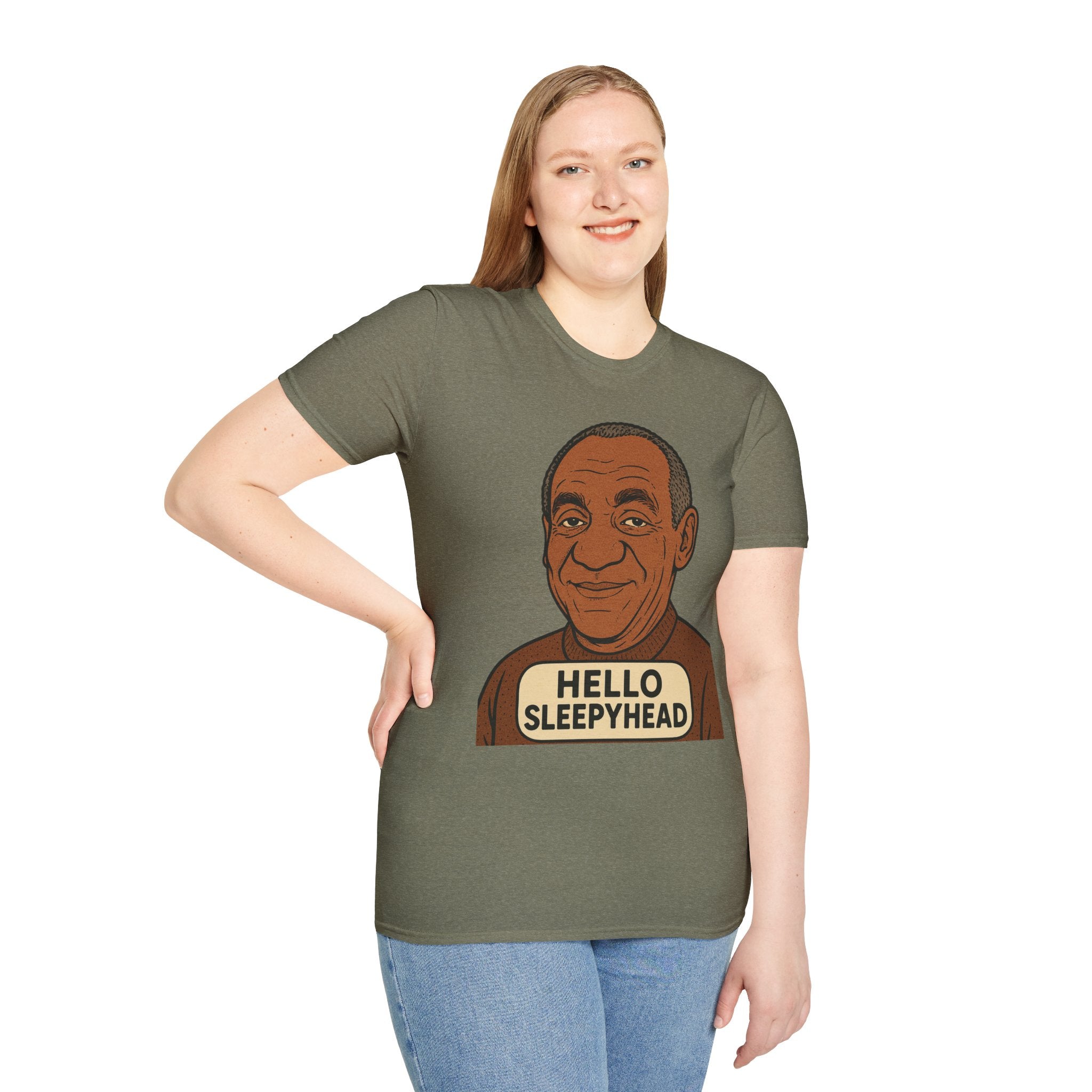 Hello Sleepyhead T-Shirt — Funny Retro Portrait Graphic Tee