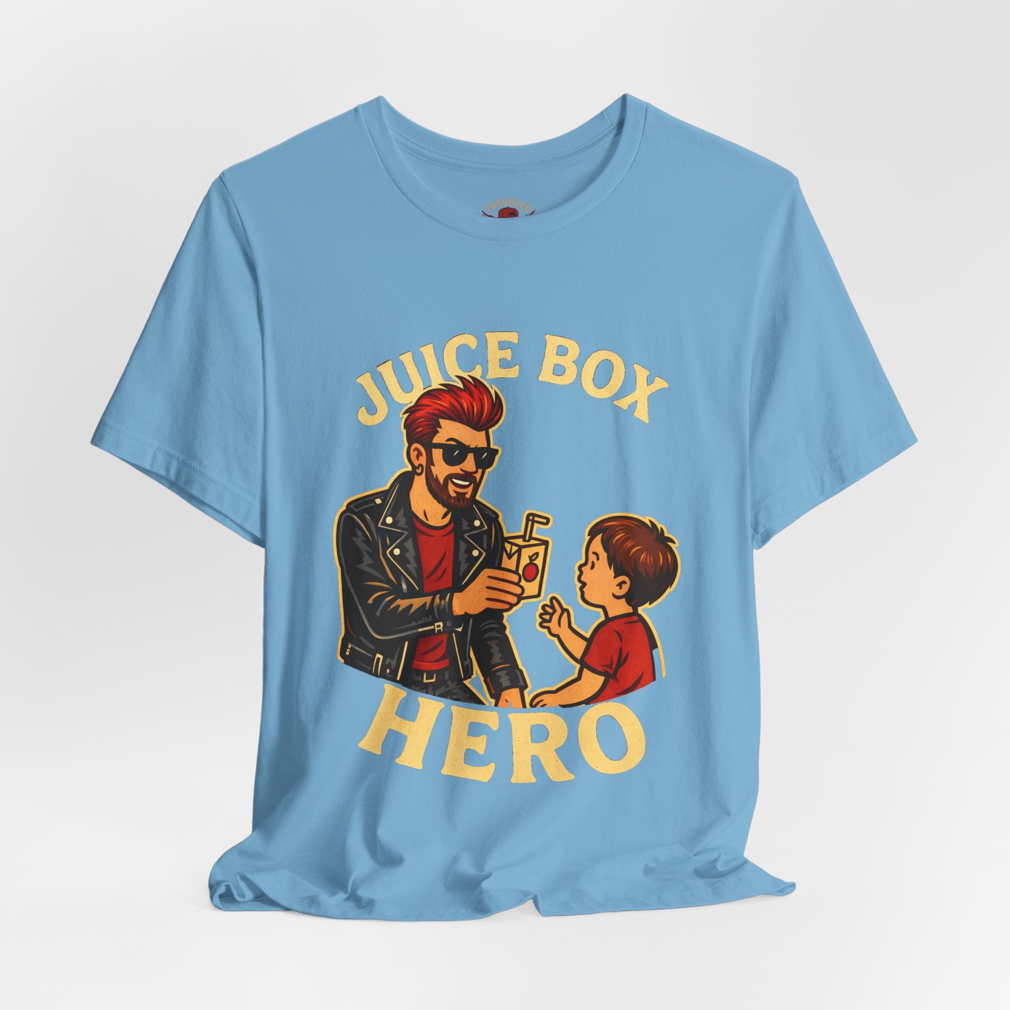 Funny Dad T-Shirt — "Dad Is a Rock Star" Juicebox Dad Tee