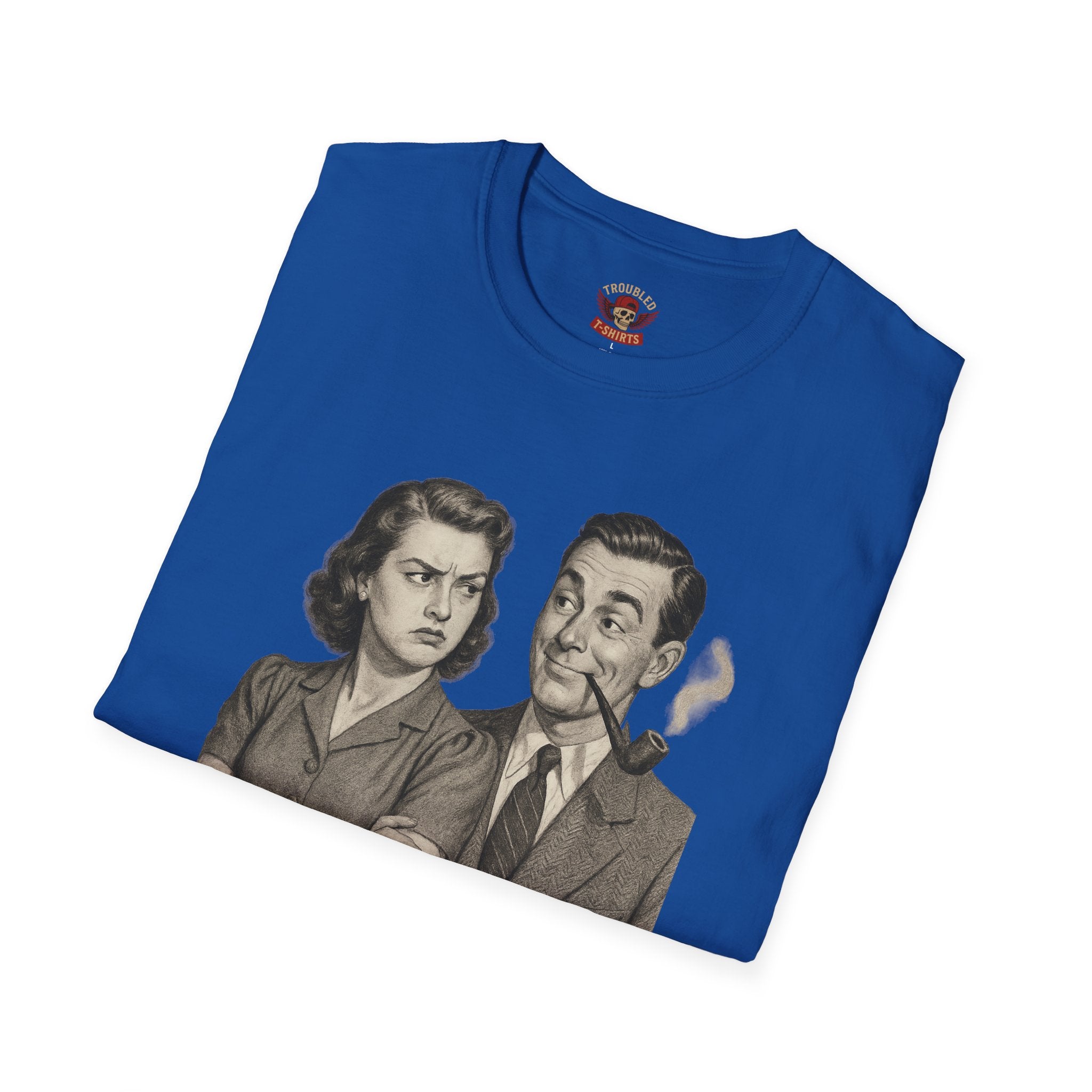 Vintage Couple T‑Shirt — "Can You Just Hug Me Normal?" Retro Humor Tee