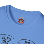 Retro Comic 'Let's Get Naked / We Are Having Ice Cream Like Normal People' Funny Graphic Tee
