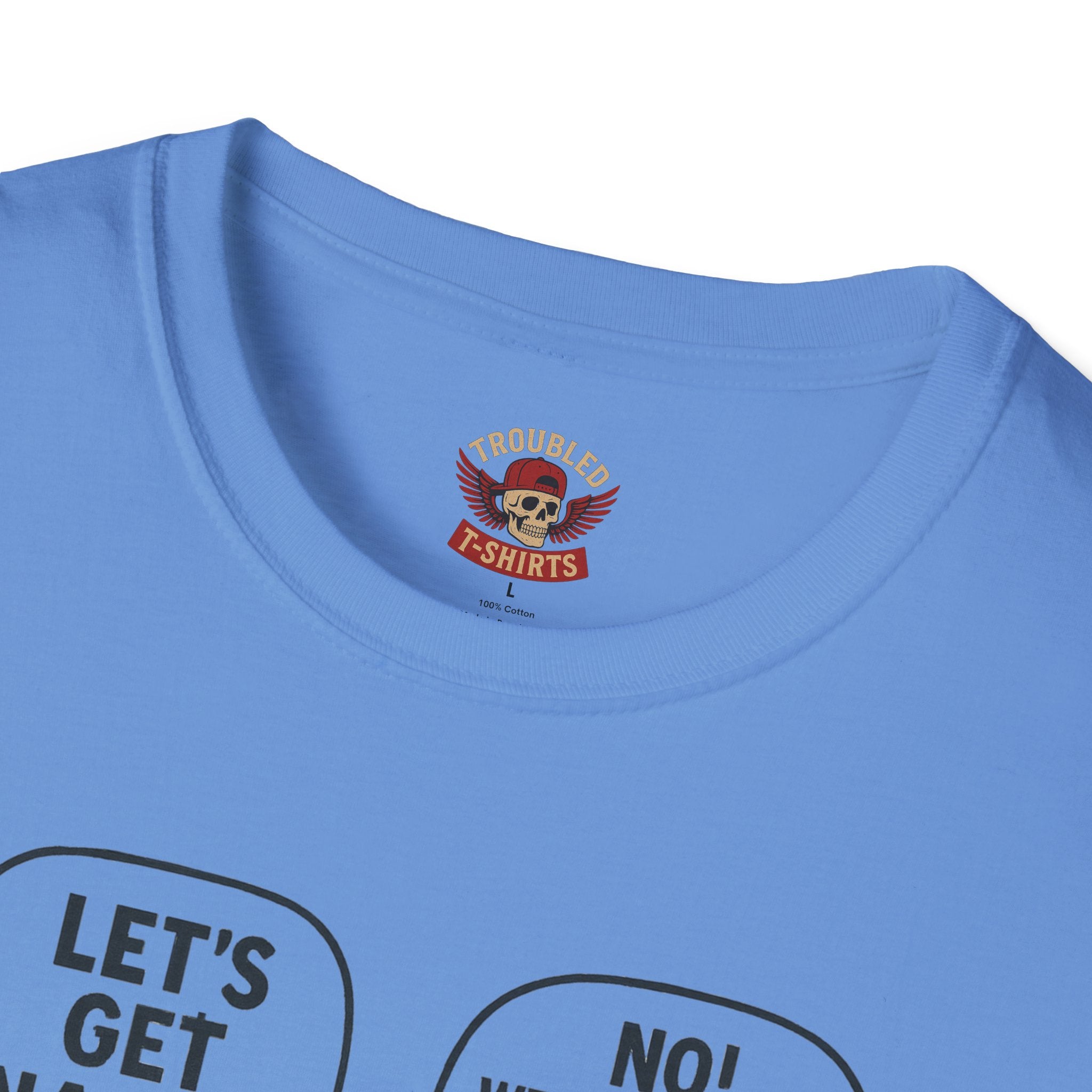 Retro Comic 'Let's Get Naked / We Are Having Ice Cream Like Normal People' Funny Graphic Tee