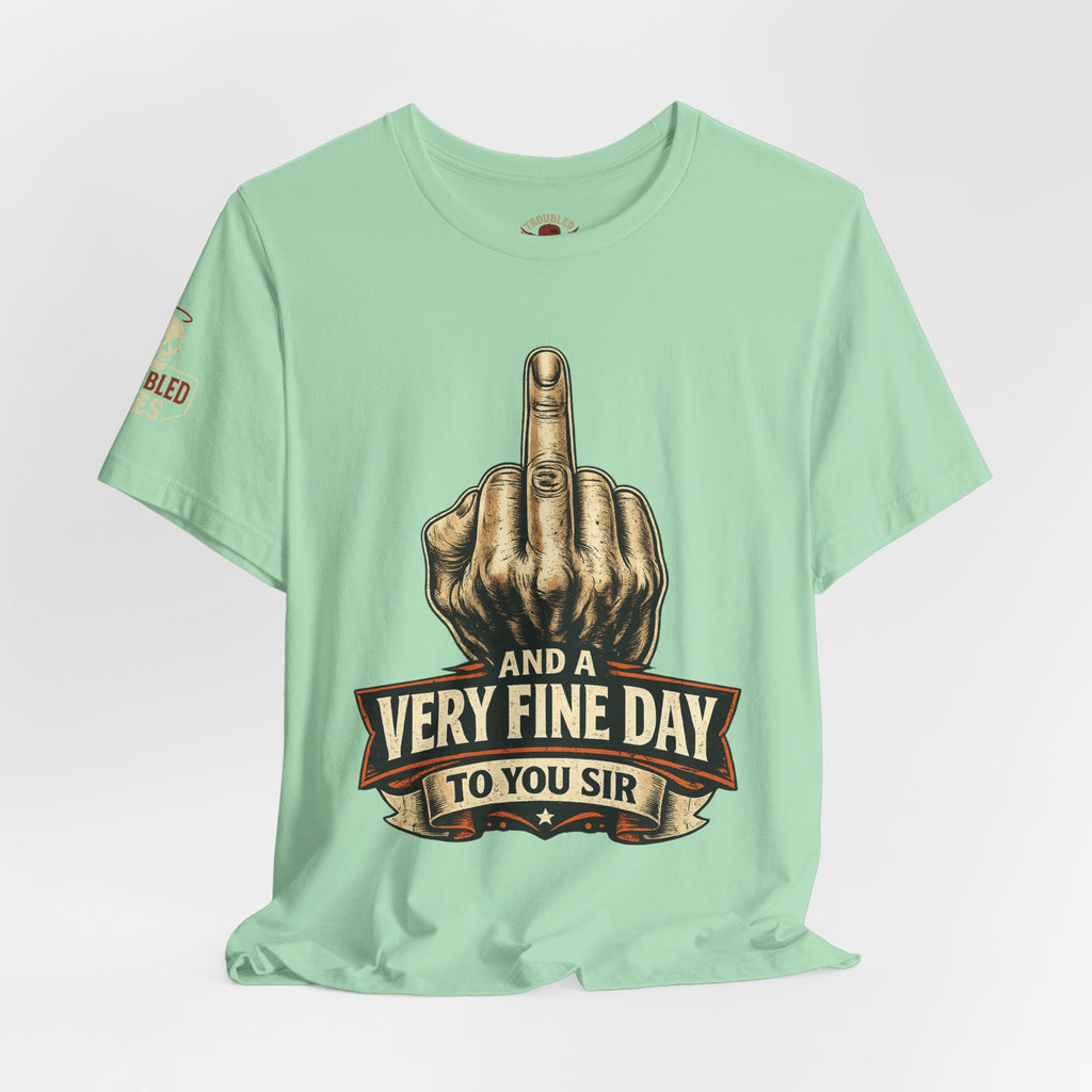 Polite Middle Finger T‑Shirt — Funny Sarcastic Graphic Tee