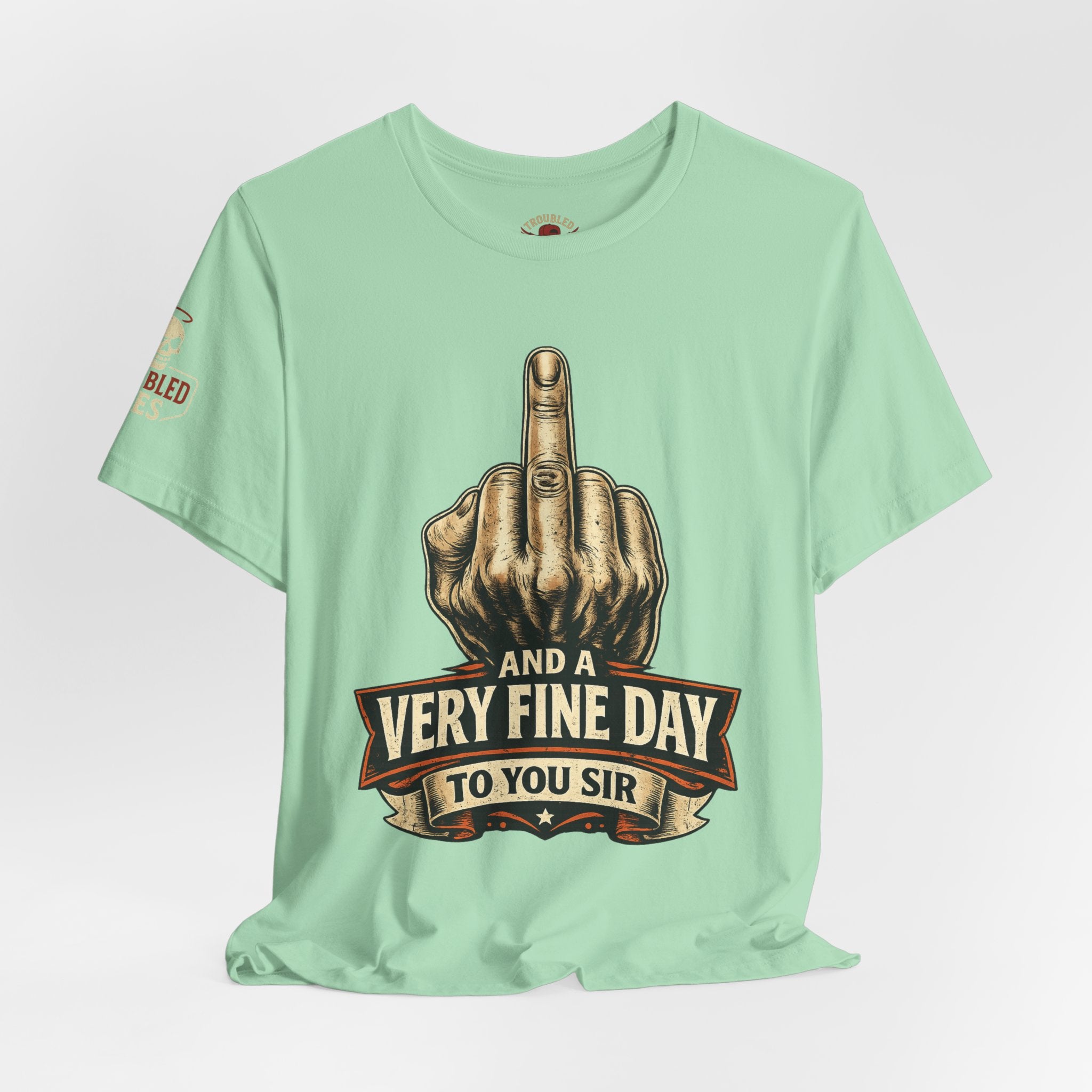 Polite Middle Finger T‑Shirt — Funny Sarcastic Graphic Tee