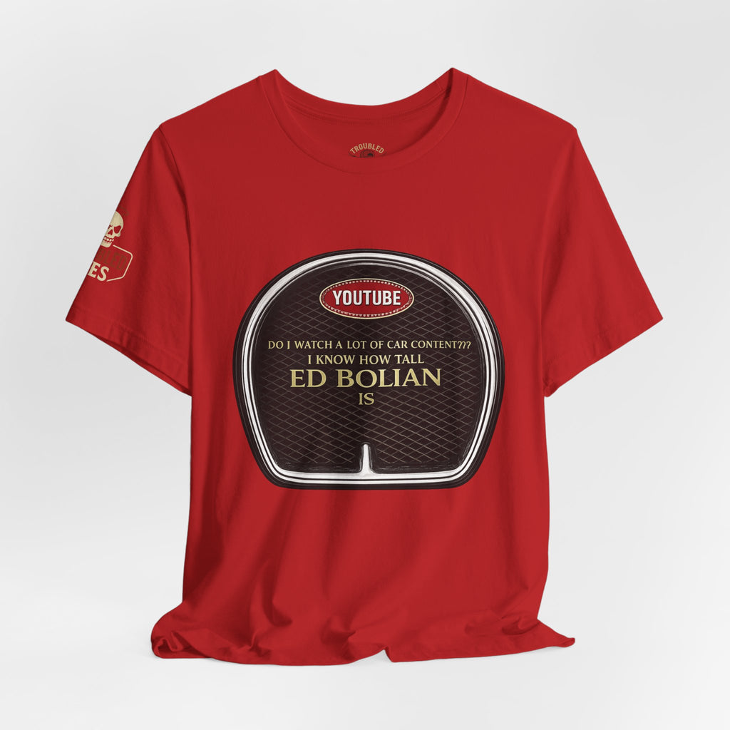 Ed "Too Tall" Bolian Hypercar Tee — 'Almost Too Tall for Hypercars'