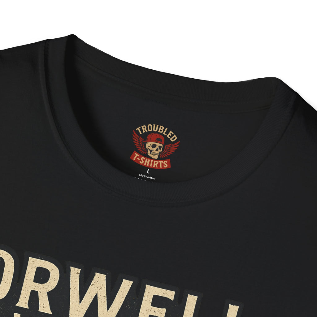 Orwell Was an Optimist T-Shirt — Dystopian Skull & Mushroom Cloud Graphic Tee