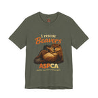 I Rescue Beavers Graphic Tee — Funny Tongue-in-Cheek Wildlife Shirt