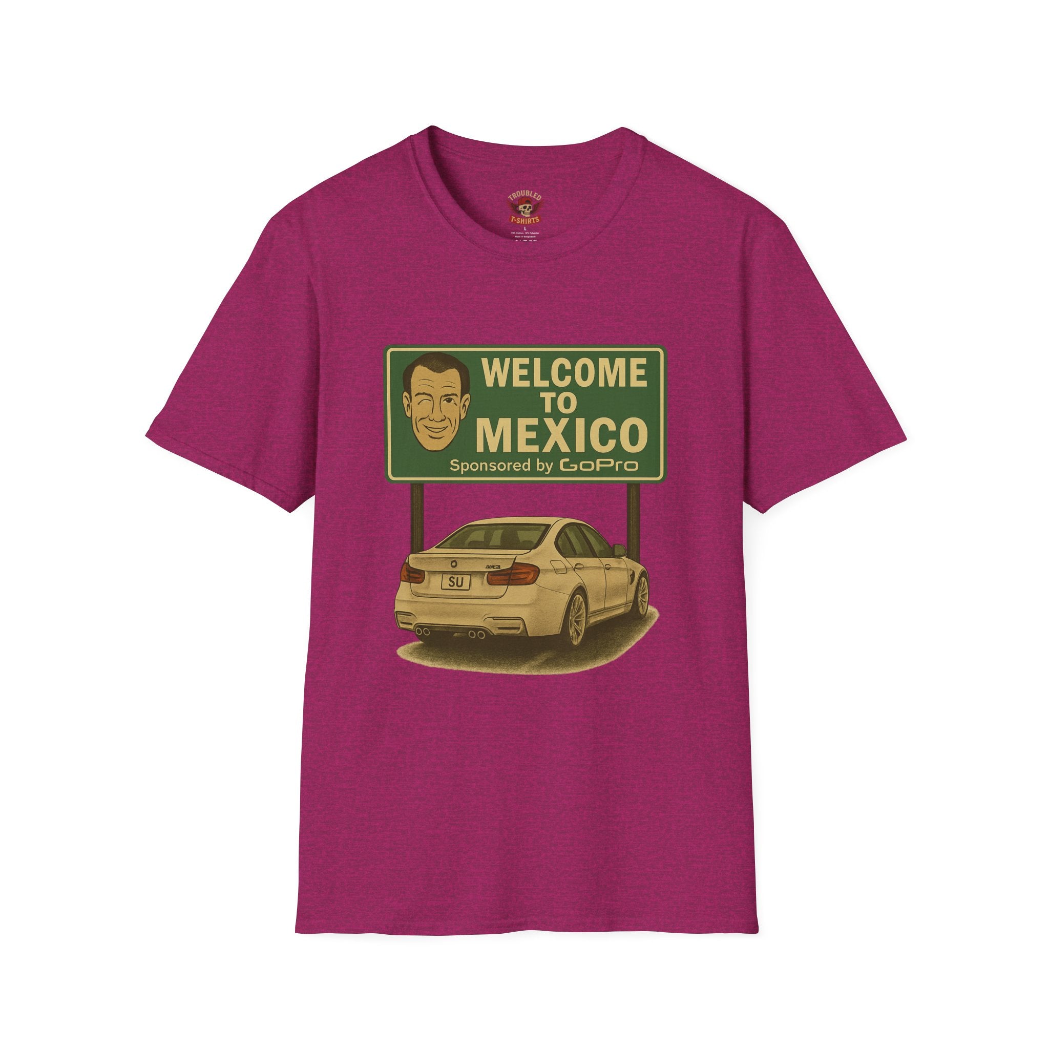 Welcome to Mexico BMW T-Shirt — Retro Road Trip Car Design