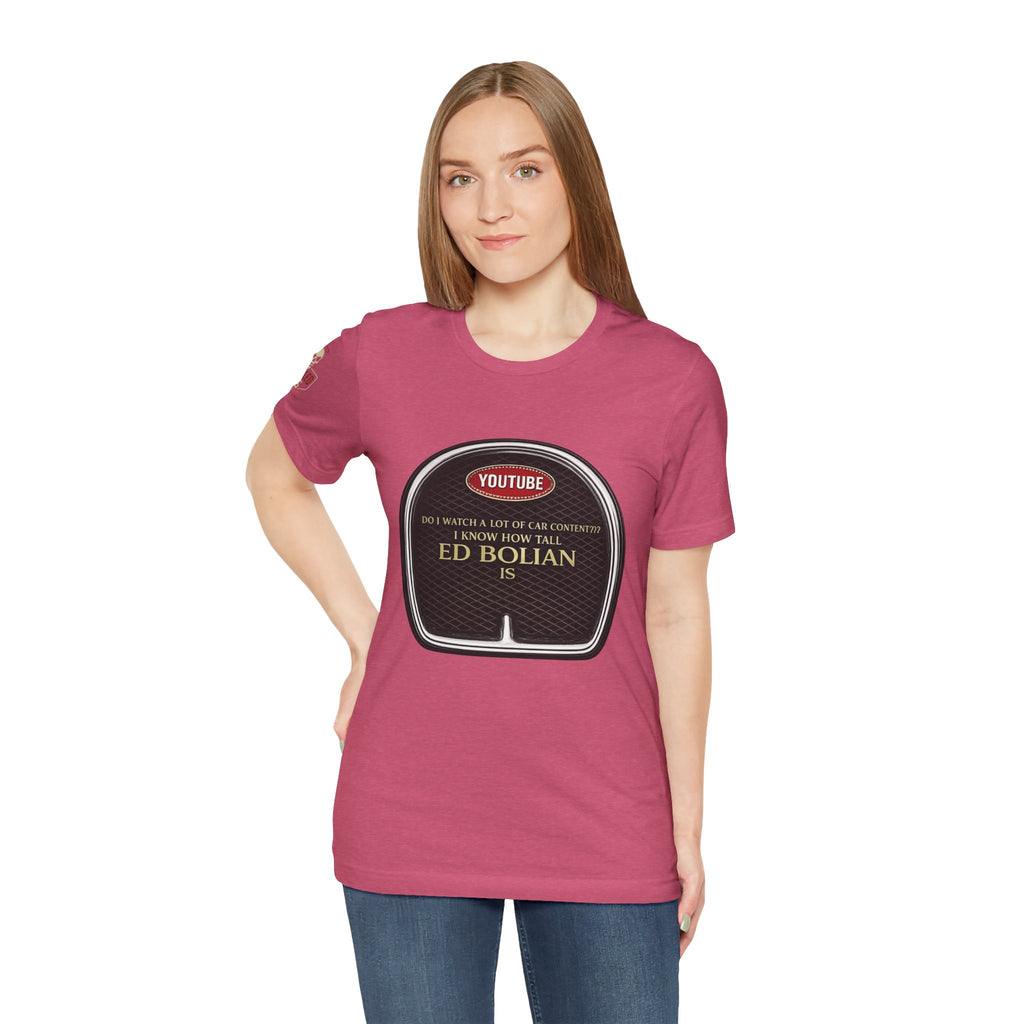 Ed "Too Tall" Bolian Hypercar Tee — 'Almost Too Tall for Hypercars'