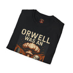 Orwell Was an Optimist T-Shirt — Dystopian Skull & Mushroom Cloud Graphic Tee