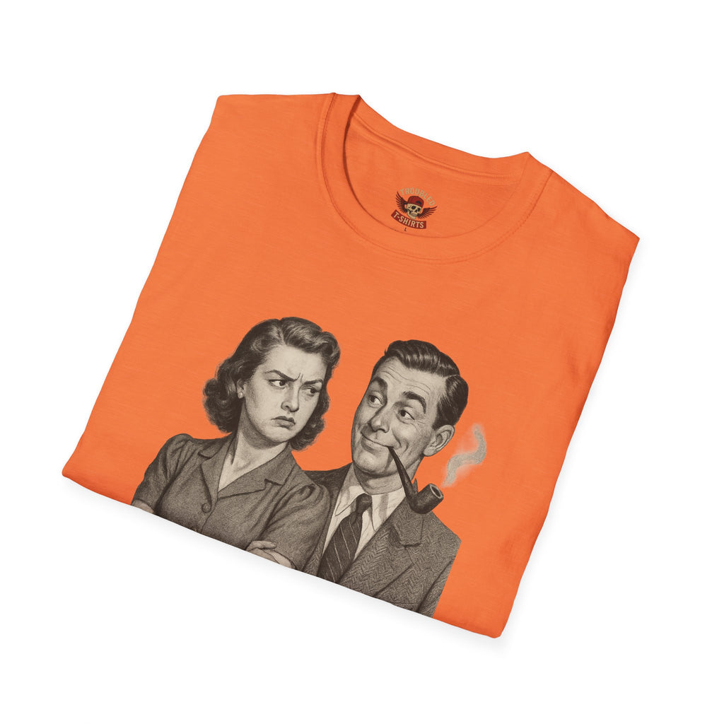 Vintage Couple T‑Shirt — "Can You Just Hug Me Normal?" Retro Humor Tee