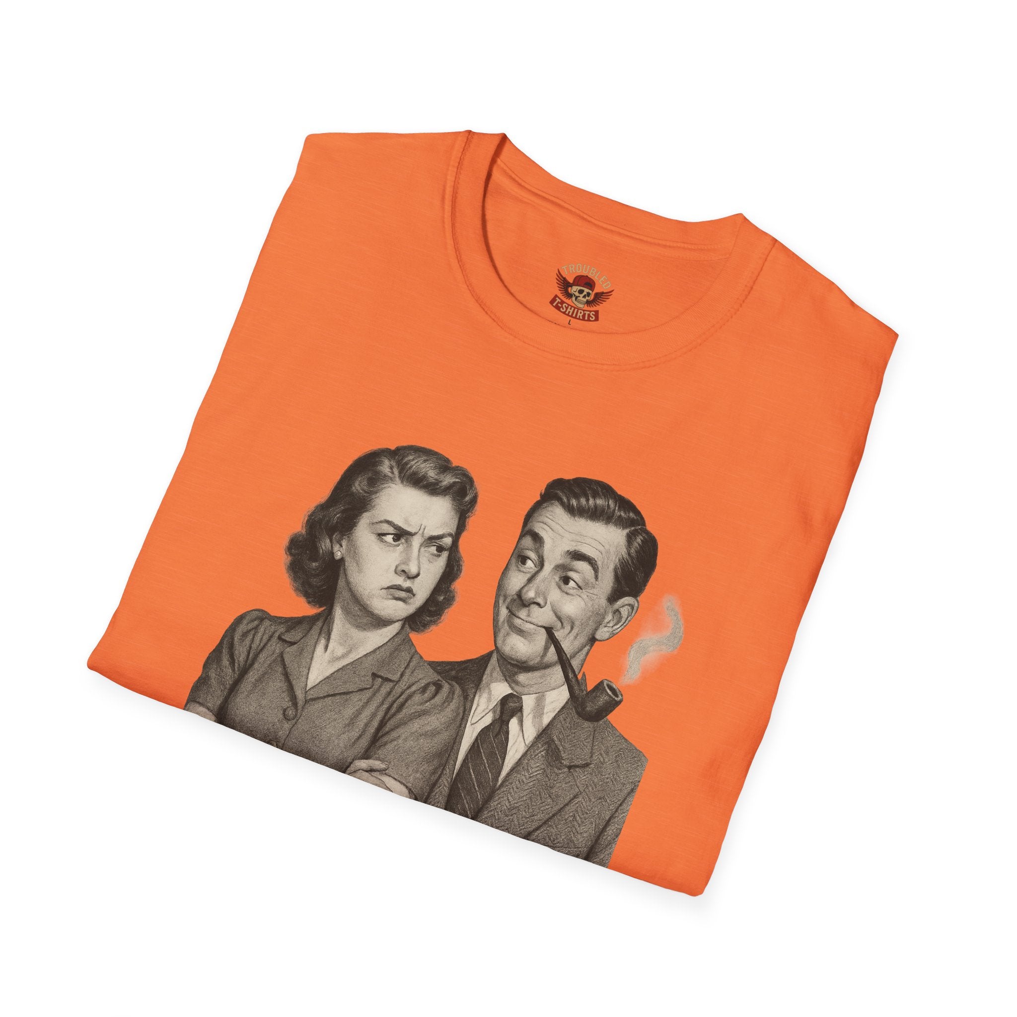 Vintage Couple T‑Shirt — "Can You Just Hug Me Normal?" Retro Humor Tee