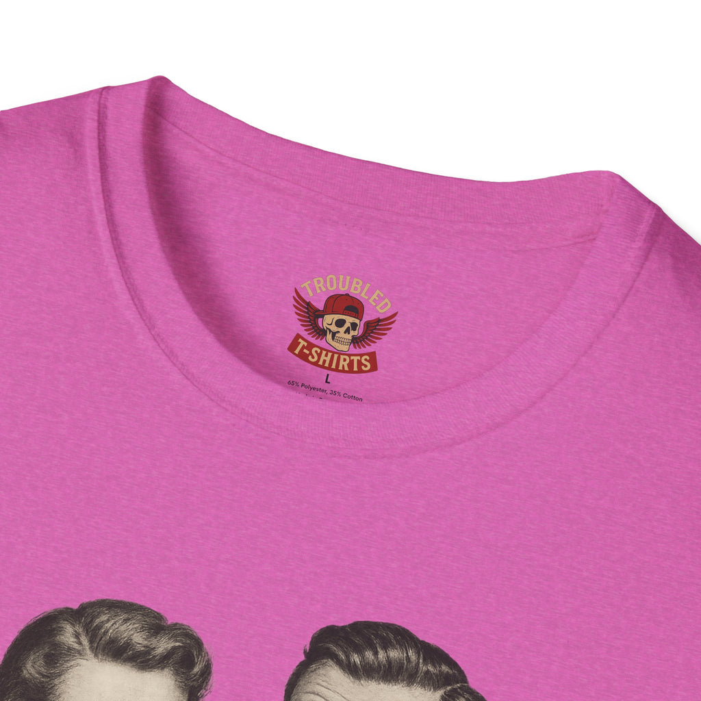 Vintage Couple T‑Shirt — "Can You Just Hug Me Normal?" Retro Humor Tee