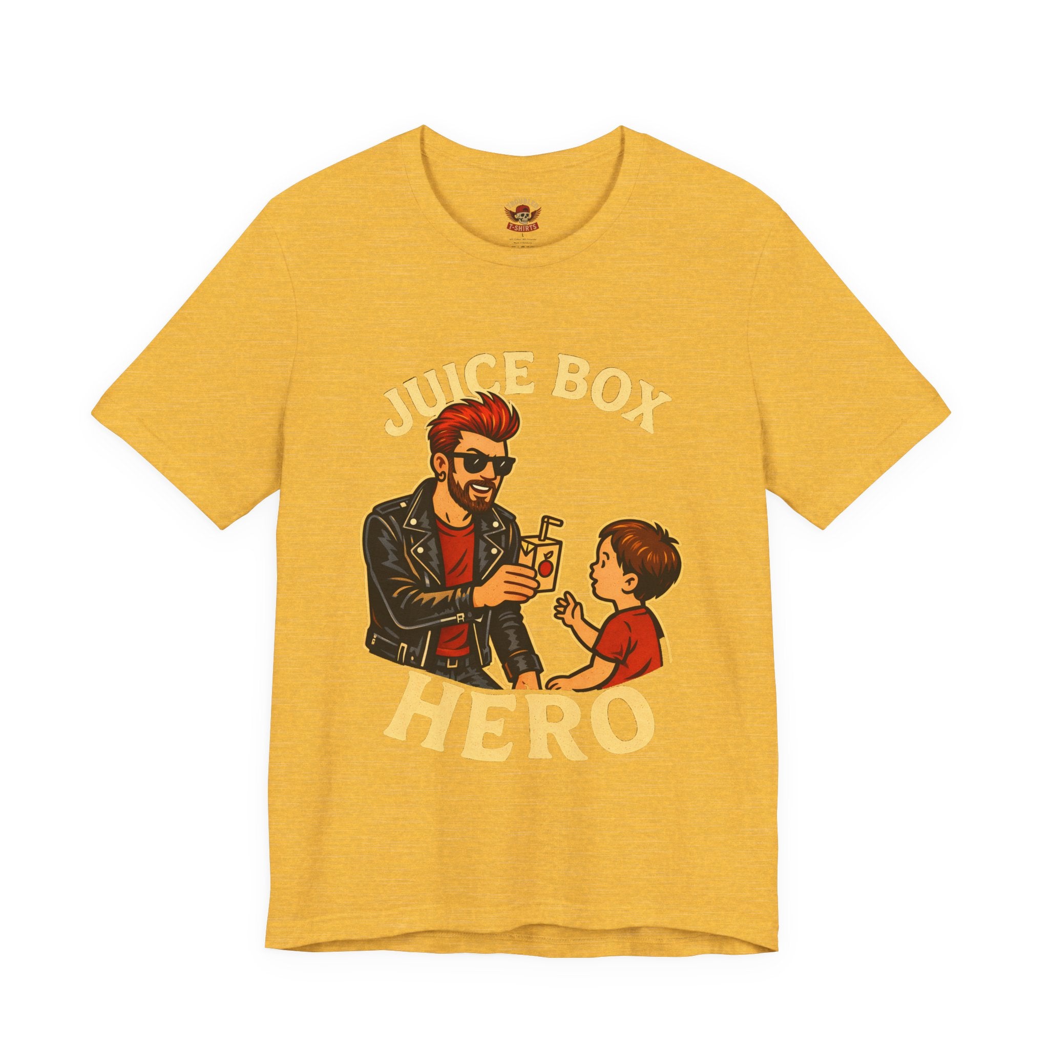 Funny Dad T-Shirt — "Dad Is a Rock Star" Juicebox Dad Tee