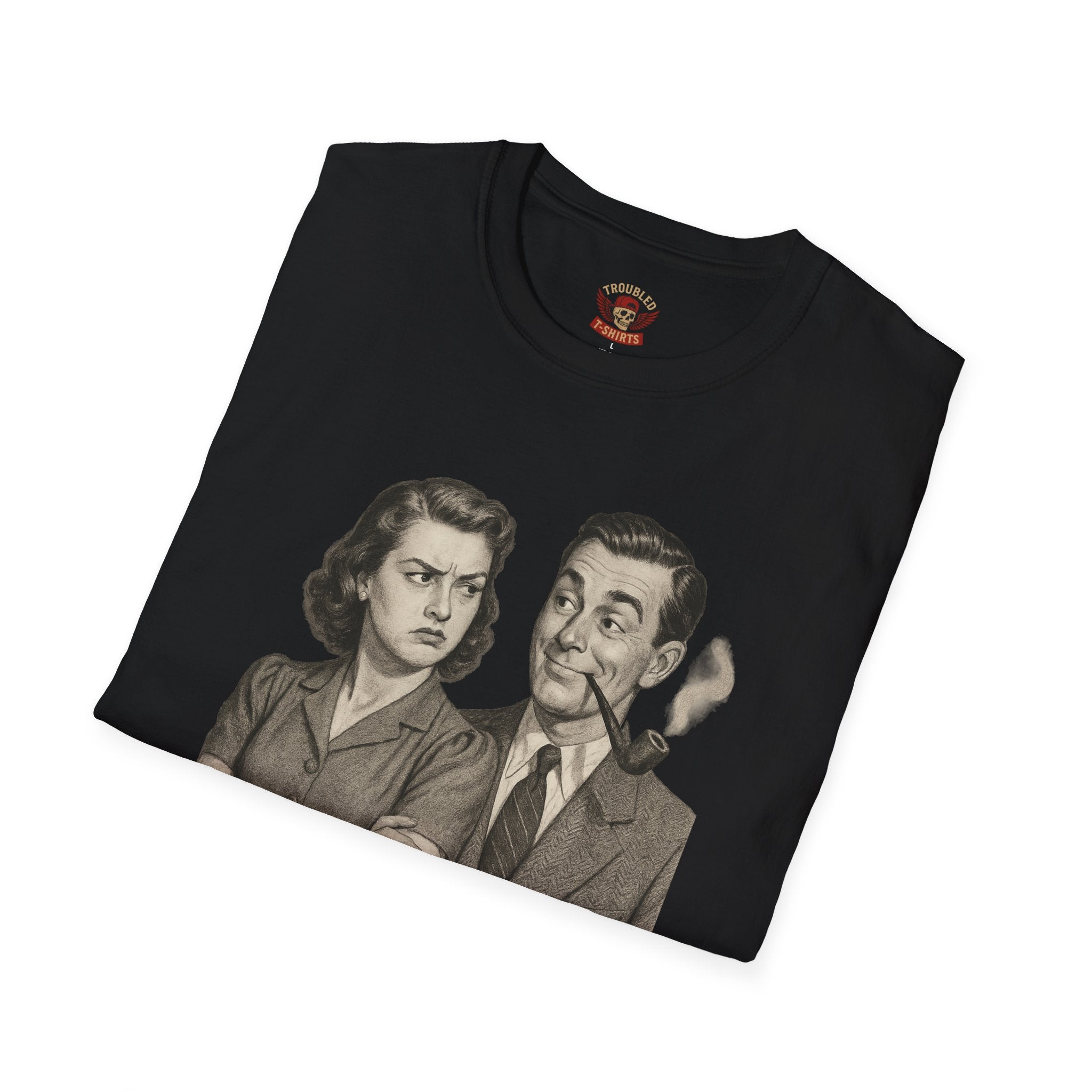 Vintage Couple T‑Shirt — "Can You Just Hug Me Normal?" Retro Humor Tee
