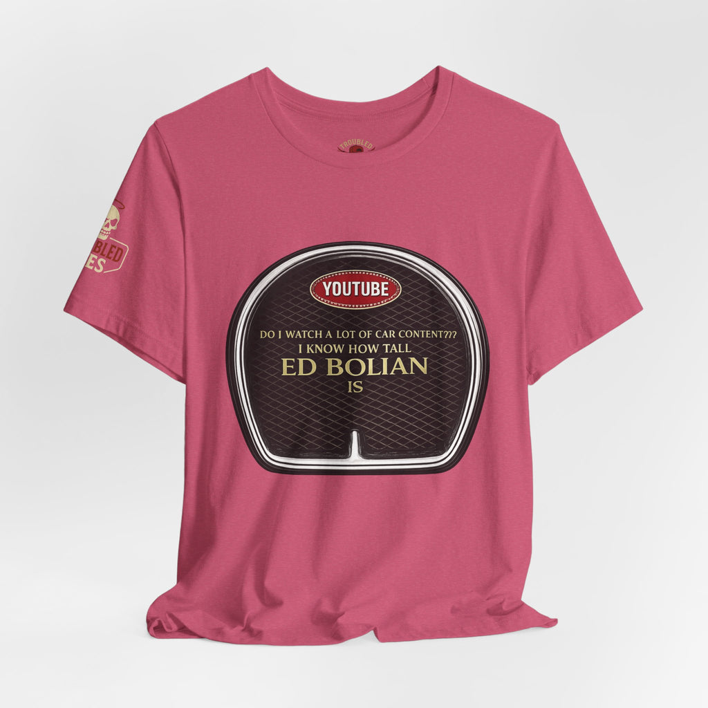 Ed "Too Tall" Bolian Hypercar Tee — 'Almost Too Tall for Hypercars'