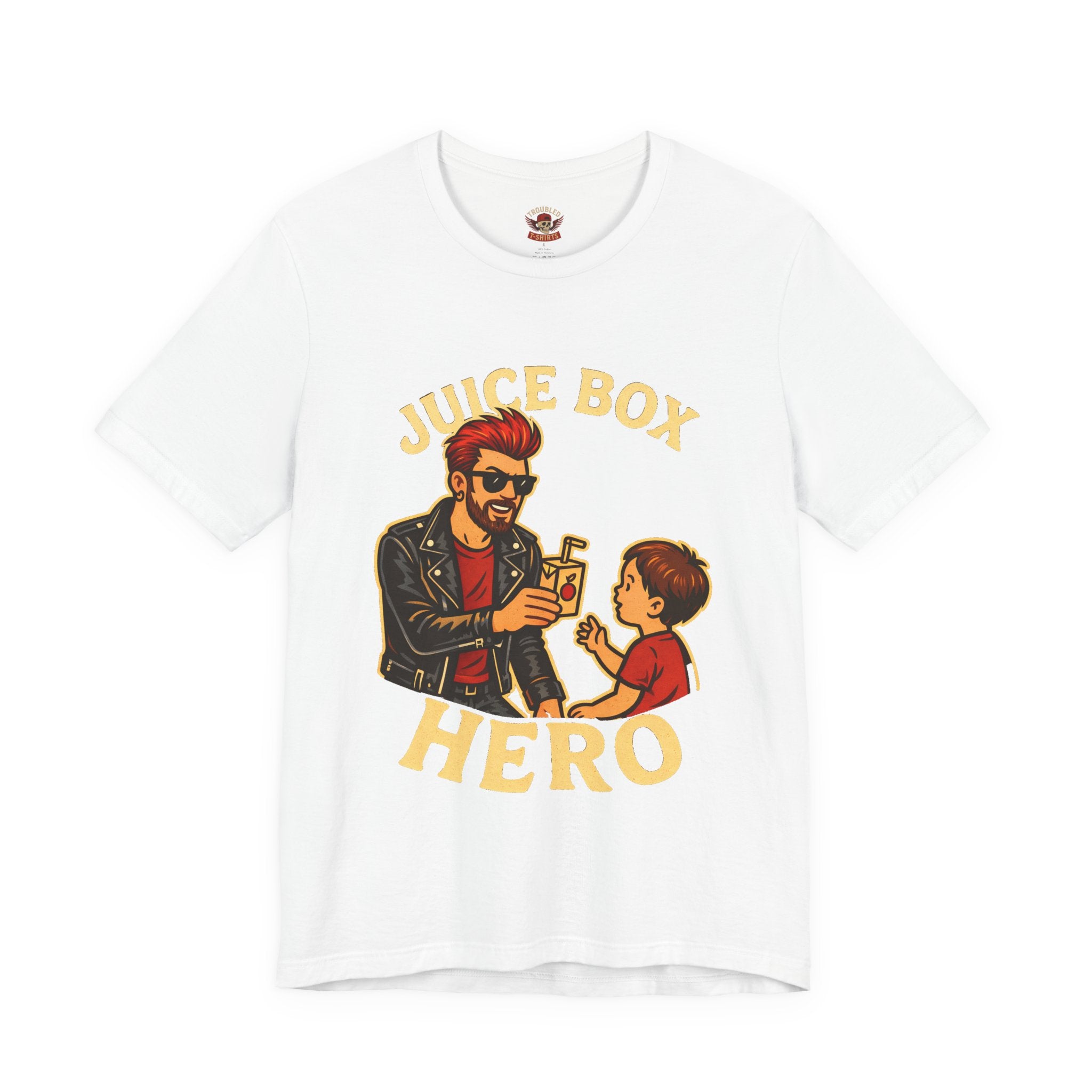 Funny Dad T-Shirt — "Dad Is a Rock Star" Juicebox Dad Tee