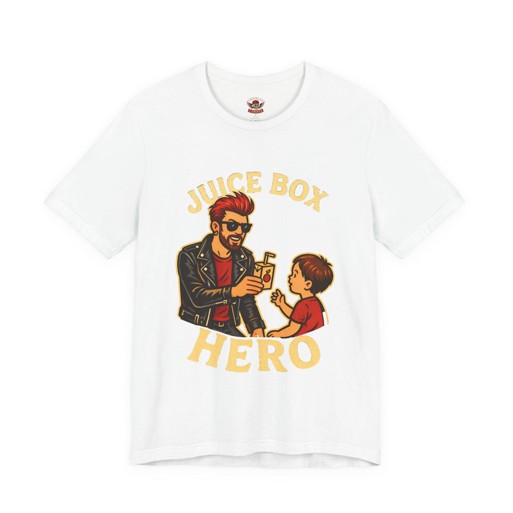Funny Dad T-Shirt — "Dad Is a Rock Star" Juicebox Dad Tee