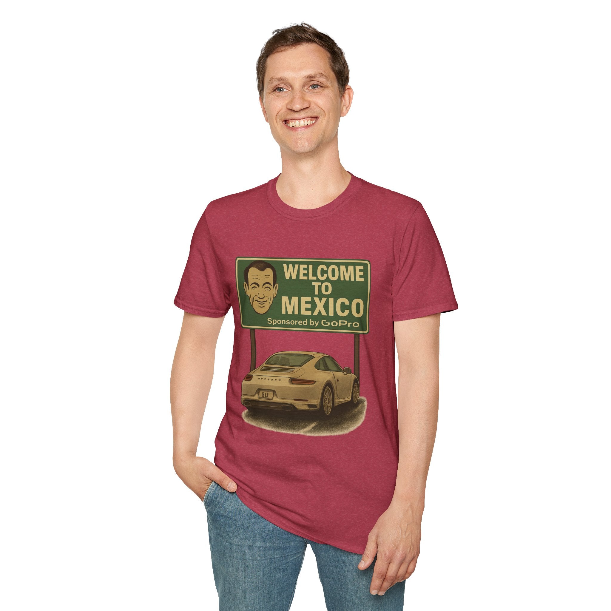 Welcome to Mexico Porsche T-Shirt — 'Welcome to Mexico' Sign Graphic Tee
