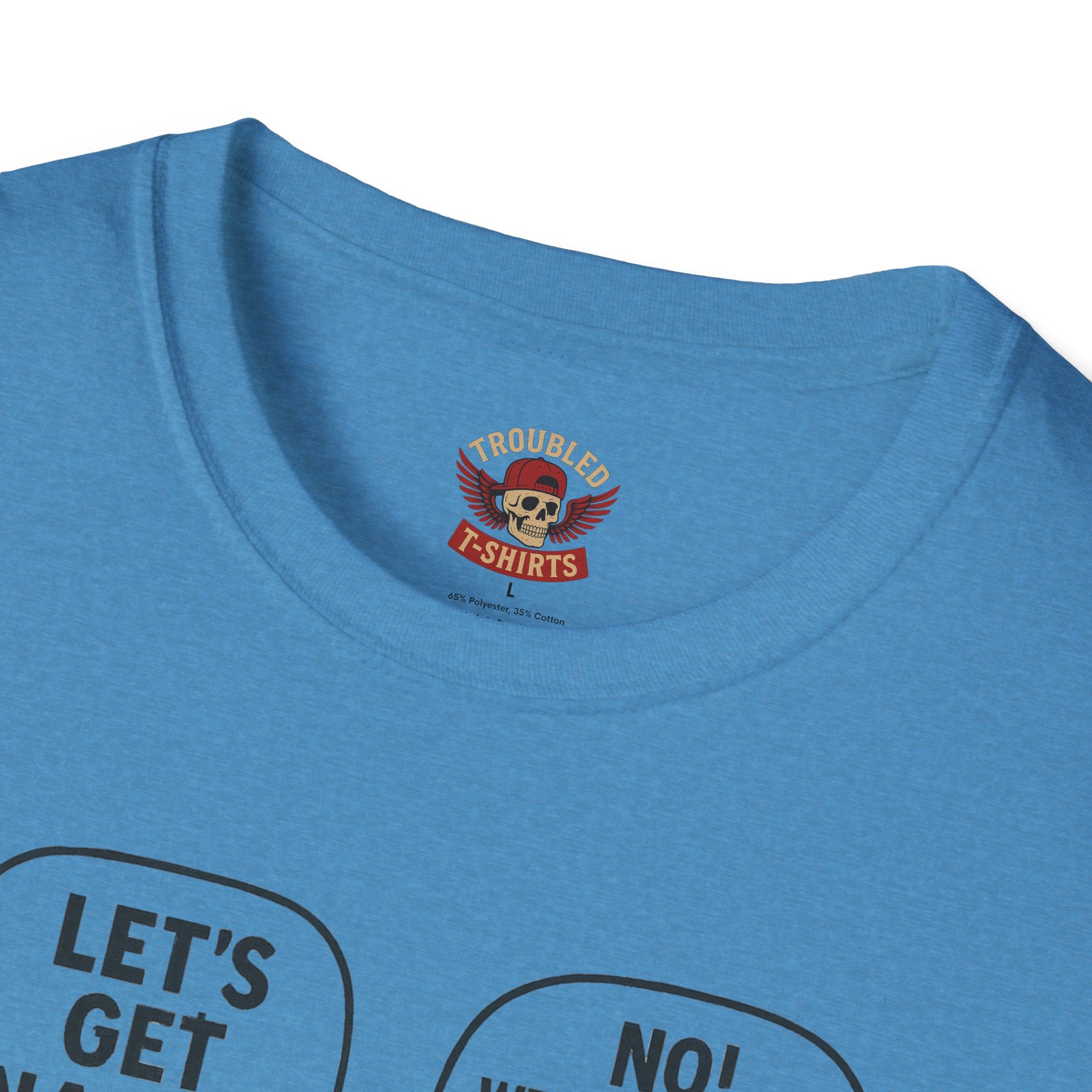 Retro Comic 'Let's Get Naked / We Are Having Ice Cream Like Normal People' Funny Graphic Tee