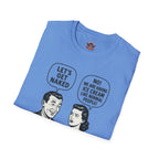 Retro Comic 'Let's Get Naked / We Are Having Ice Cream Like Normal People' Funny Graphic Tee
